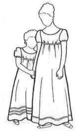 Girl's Regency Era High-waisted Dress Pattern