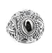 Jewelry : Sterling Silver Grey Hematite Poison Box or Locket Ring (Size 5,6,8,9)