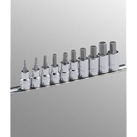 BS-310HM 10 Piece 3 8 Dr. Metric Hex Bit Socket Set by Genius Tool