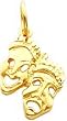 14K Gold Comedy & Tragedy Charm