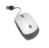Produkt-Bild: Macally Laser-Maus mit USB Anschluss und Aufrollmechanik des Kabels inkl. Stecker im Maus-Geh&auml;use, weiss/grau