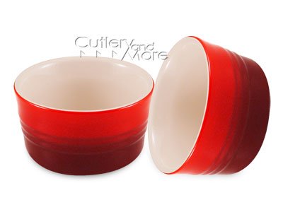 Le Creuset Set of 2 Poterie Ramekin Set, Red