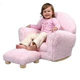 Chenille Rocker with Ottoman