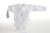 natubini Baby Newborn Body, weiß, Langarm, Größe 62/68