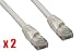 iMBAPrice 15Ft (Pack of 2) CAT5e RJ45 Patch Ethernet Network Cable 15 FT for PC, Mac, Laptop, PS2, PS3, Xbox, and Xbox 360