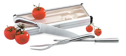 ARCOSTEEL 2948 CARVING SET 3 PCS W  ALUMINUM CASE by Meat Carving Sets