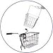 3133 LIFT-OFF-14x9x9 WHITE W/BRACKET BASKET