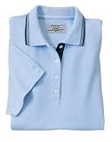 NEW Port Authority Signature - Ladies Rapid Dry Sport Shirt with Contrast Trim Lt Blue/Cl Nvy-1X