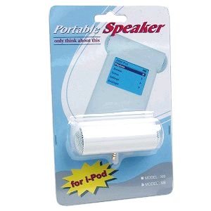 Mini Portable Stereo Speaker (White) for Apple iPod 1G 2G 3G 4G MINI / Shuffle / Photo / U2