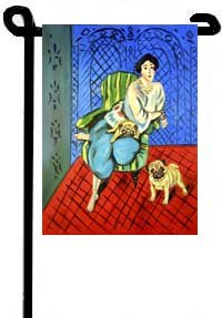 Pug and Odalisque - Garden Flags