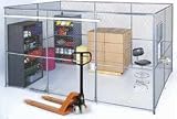 Wire Mesh Partition Security Room 20x10x10 Without Roof - 4 Sides W/ Window