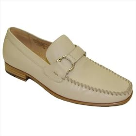 Giorgio Brutini 171559-2 Moccasin Slip-on with Strap-Bit in Bone Color: Bone, Size: 11 by Giorgio Brutini