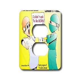 Londons Times Funny Relationships Cartoons - Early Signs Of Childhood Problems - Light Switch Covers - 2 plug outlet cover