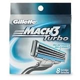 Gillette Mach3 Turbo-Gillette Refill Cartridges, 16ct (2 Pack)