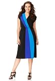 Avenue Plus Size Faux Wrap Colorblock Dress