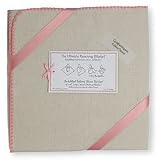 Organic Cotton Ultimate Receiving Blanket with Pink Trim by SwaddleDesigns