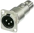 Neutrik NA3MDF XLR D Series 3-Pin Male to Female Adapter