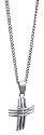 Fred Bennett Men's P2563 Stainless Steel Triple Cross Pendant