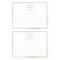 Silver Double Hearts 2-Up Postcard