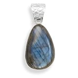 Freeform Labradorite Pendant in Sterling Silver