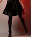 DKNYC Velvet Full Skirt with Satin Trim