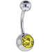 Zodiac Sign CANCER SIGN Logo Belly Button Ring