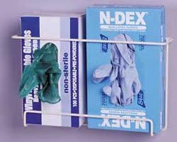 Front Dispensing Exam Glove Rack, Holds 2 Boxes, Dimensions: 8"H x 13.5"W x 4.5"D