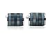 Elegant Grey Enamel Catseye Cufflinks Framed in Silver with Presentation Box
