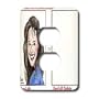 Londons Times Funny Panel Hollywood Cartoons - Carol Alt Delete - Light Switch Covers - 2 plug outlet cover
