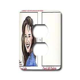 Londons Times Funny Panel Hollywood Cartoons - Carol Alt Delete - Light Switch Covers - 2 plug outlet cover