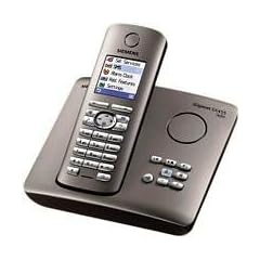 Siemens Gigaset SX455 ISDN schnurloses Telefon mit Farbdisplay und Anrufbeantworter, platin