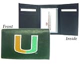 Miami Hurricanes Embroidered Leather Tri-Fold Wallet