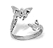 Jewelry : 10 KT White Gold Butterfly Toe Ring Womens 10k Toering