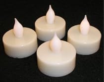 Set of 12 Battery Operated Realistic Flickering Flame Tealight Candles Flameless / Smokeles
