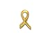 25 Gold Ribbon Tac Pins in a Bag (Wholesale Pack - 25 Pins)