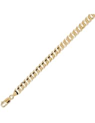14K Solid Yellow Gold Curb Cuban Chain Bracelet 7.1mm (17/64 in.) - 8.5 in.