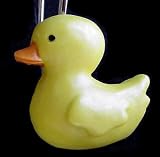 Yellow Ducky Hand-Painted Resin Shower Curtain Hooks