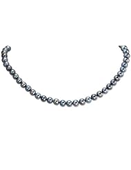 CleverEve Designer Series Peakcock Pearl Necklace w/ .925 Sterling Silver Clasp & CZ Accents