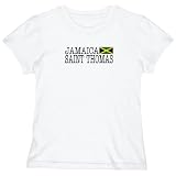 T-Shirt Woman White Elegant Flag  Saint Thomas  Jamaica City