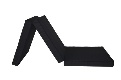Badenia Bettcomfort 3889211117 G&auml;stematratze, 3-teilige Klappmatratze, schwarz