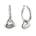 Sterling Silver Designer Heart Drop Earrings