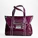 Coach Poppy Patent Glam Shoulder Book Bag Purse Tote 13836 Amethyst Purple