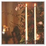White Taper Candles 12 Inch Tall Burn 8 Hours Set of 12 Made in USA