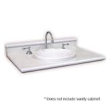 American Bath Factory P2-LS25-NC-CH-1 Traditional Vanity Top Package in Natural Stone, 24 Wide Base