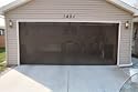 Garage Door Screen Standard with Zipper 10x8 - Black
