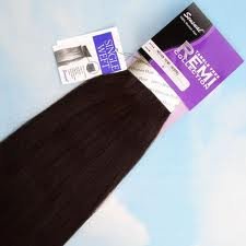 INDIAN REMY REMI HUMAN HAIR EXTENSION WEAVE BY SENSUAL 18" COLOR 2 DARK BROWN