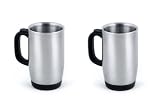 2 Double-Walled Stainless Steel Mug Set - Quality StainlessLUX Drinkware for Your Enjoyment