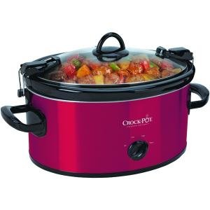 New Crock-Pot Sccpvl600-R 6-Qt Oval Manual Red Portable Slow Cooker Dishwasher Safe Stoneware & Lid