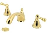 Price Pfister 8 Polished Brass Widespread Classic Sink Faucet with Drain