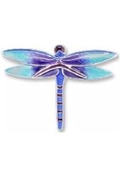 Dragonfly Sterling Silver and Enamel Pin
